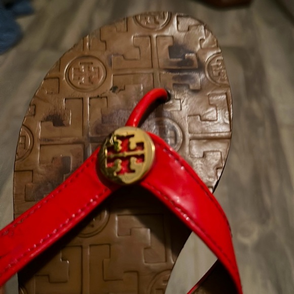Tory Burch red leather sandals - Picture 4 of 6